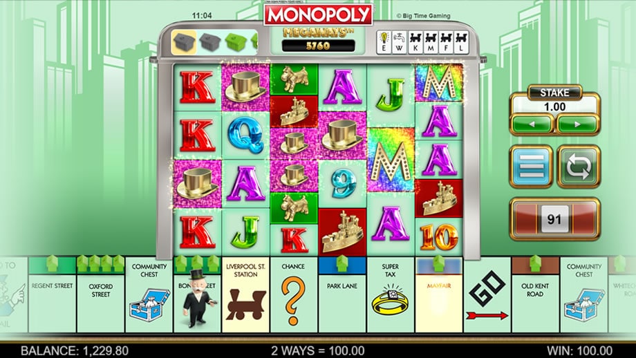 Monopoly Megaways Slot - Base Game (Wins)