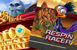 Play the Respin Racer, Deco Diamonds Deluxe & Blackbeard’s Compass online slots today