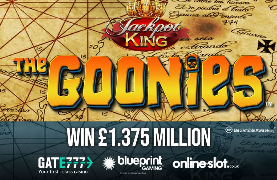 Play Blueprint Gaming’s The Goonies Jackpot slot at Gate777 Casino