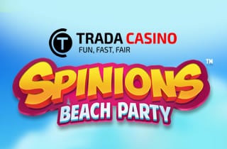 Get 80 bonus spins on the high variance Spinions Beach Party slot at Trada Casino