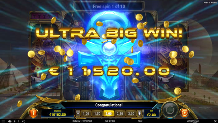 Ankh of Anubis big win