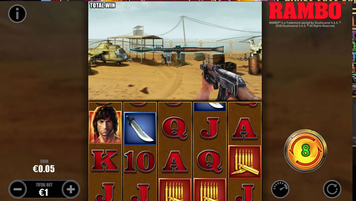 Rambo’s Desert Mission Free Spins feature