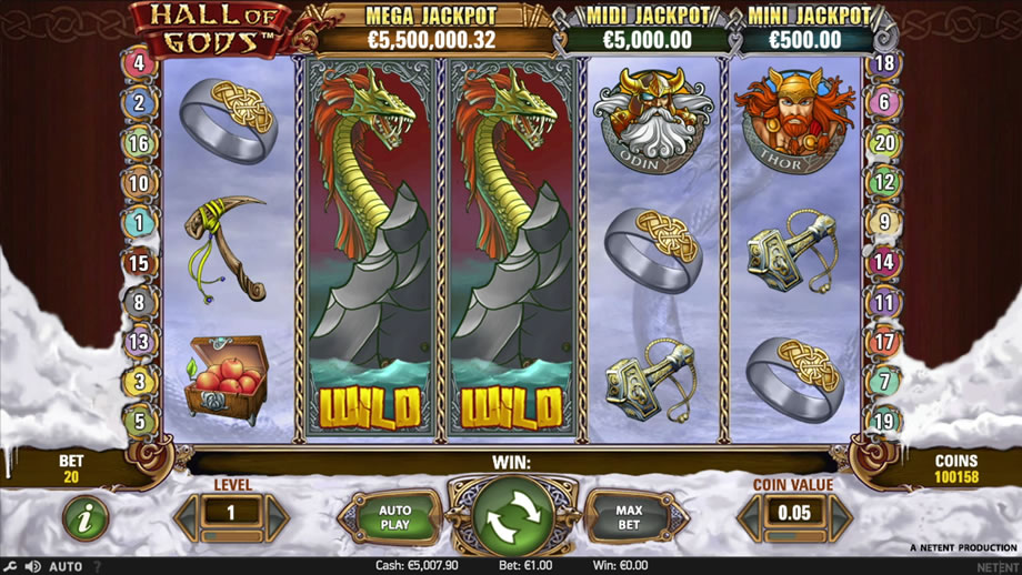 Hall of Gods’ Expanding Wild feature