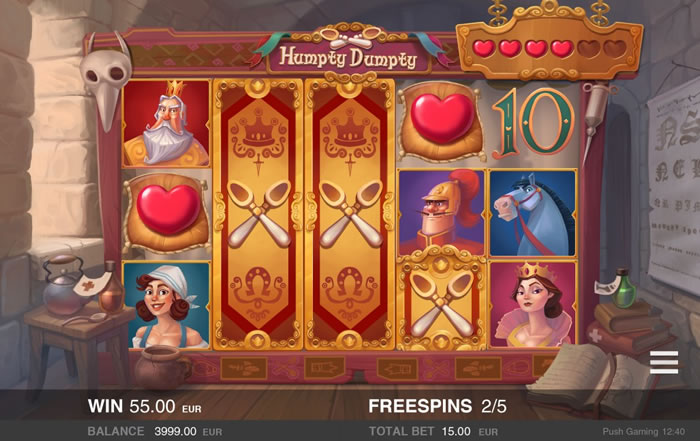Humpty Dumpty Free Spins feature