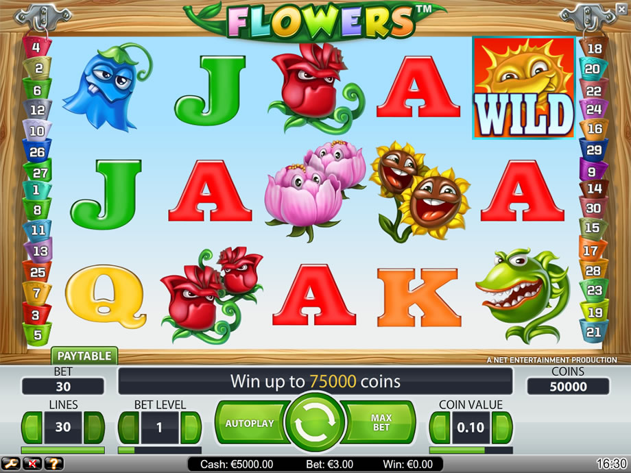 Flowers slot: base game