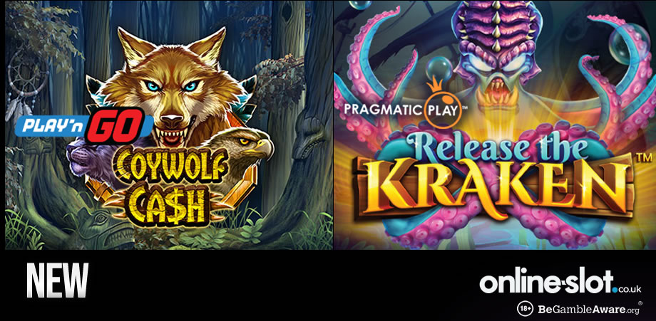 Play the new Release the Kraken & Coywolf Cash slot games