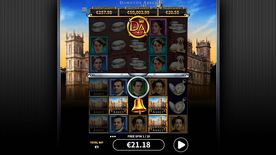 Downtown Abbey’s Reels of Wealth Free Games feature
