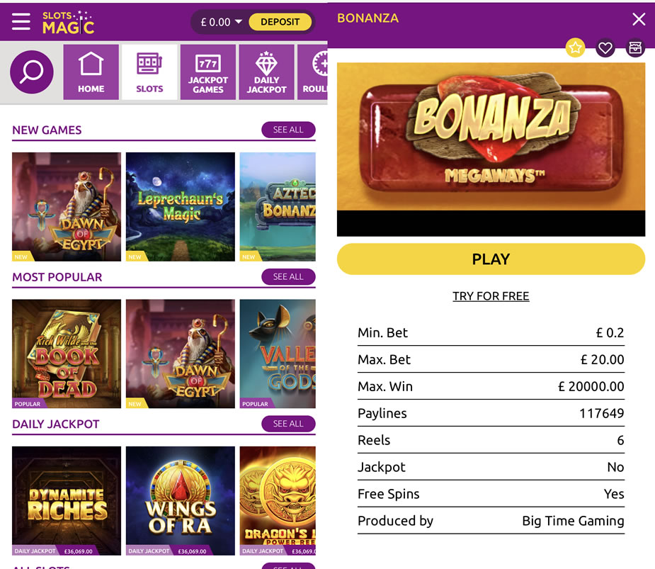 SlotsMagic Mobile Casino