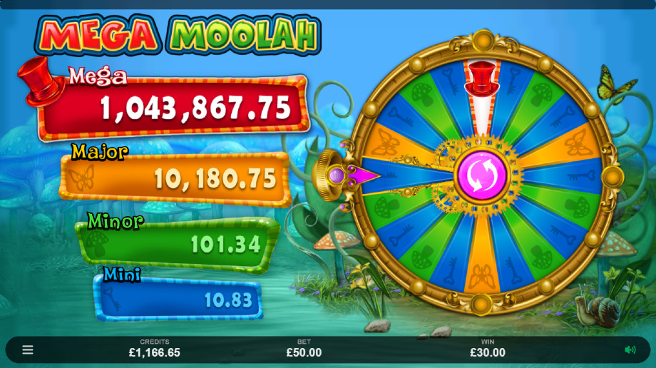 Absolootly Mad Mega Moolah slot - Jackpot feature