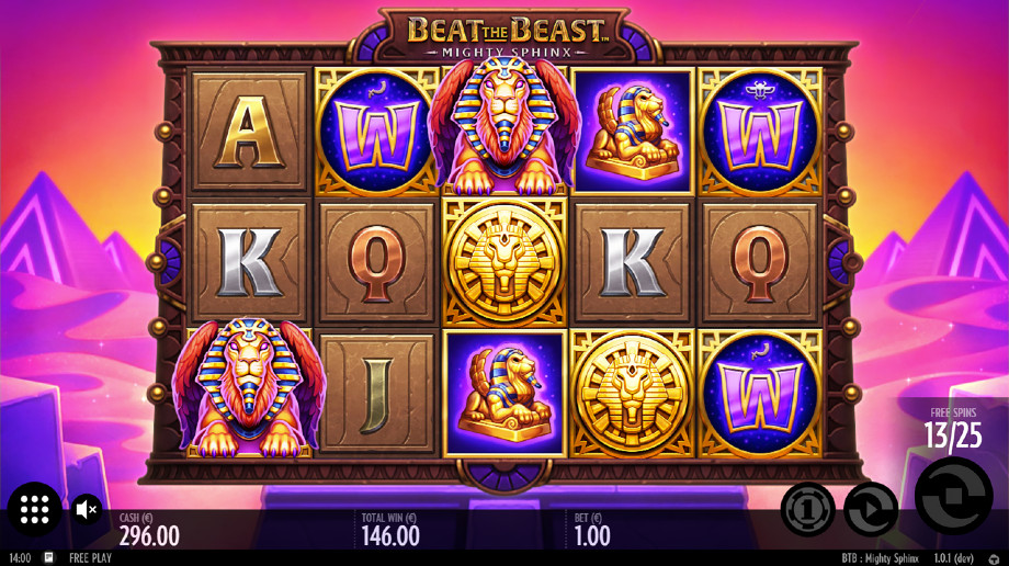 Beat the Beast_ Mighty Sphinx slot -Bonus Game feature