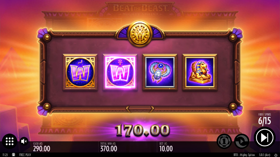 Beat the Beast_ Mighty Sphinx slot - Wild Upgrade feature