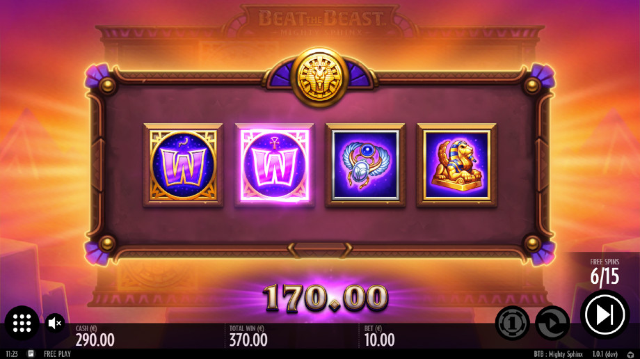Beat the Beast_ Mighty Sphinx slot - Wild Upgrade feature