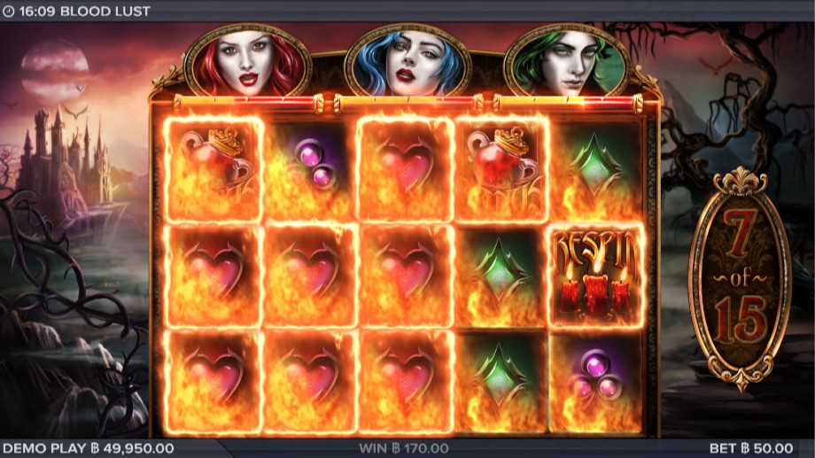 Blood Lust slot - Boosted Respin feature