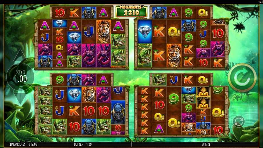 Gorilla Gold Megaways slot - base game