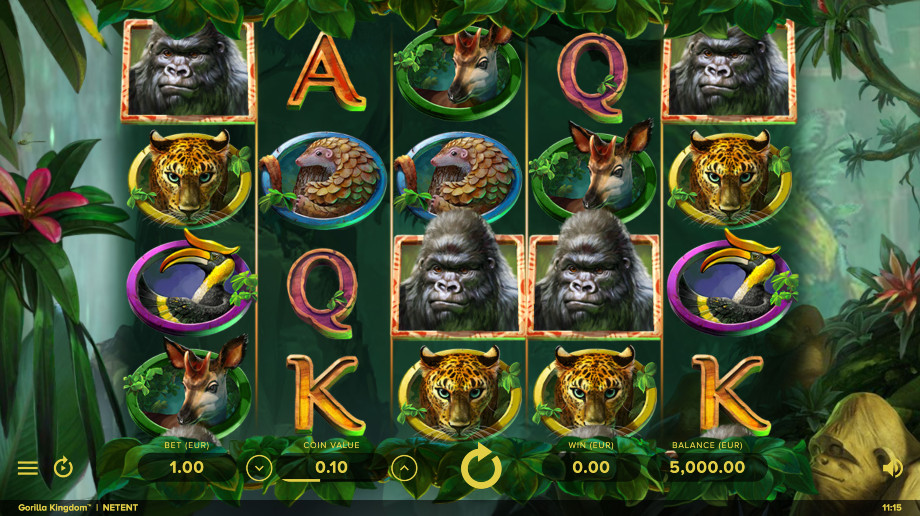 Gorilla Kingdom slot base game