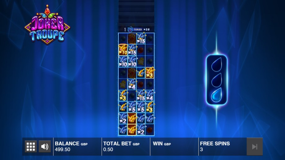 Joker Troupe slot - Blue Joker feature