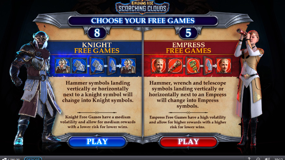 Kingdoms Rise Scorching Clouds - Free Games features