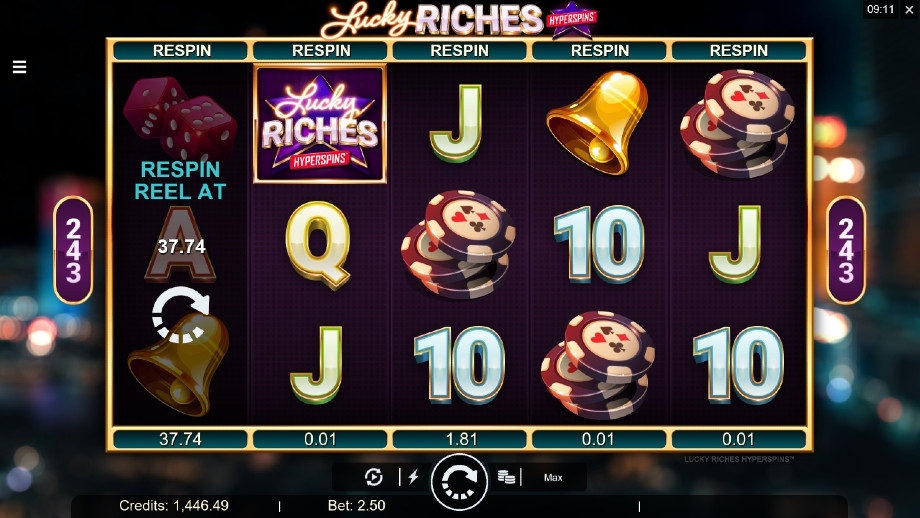 Lucky Riches Hyperspins - Respin feature