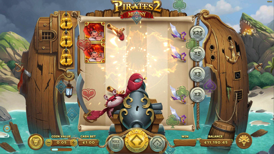 Pirates 2 Mutiny slot - Cannon Blast feature