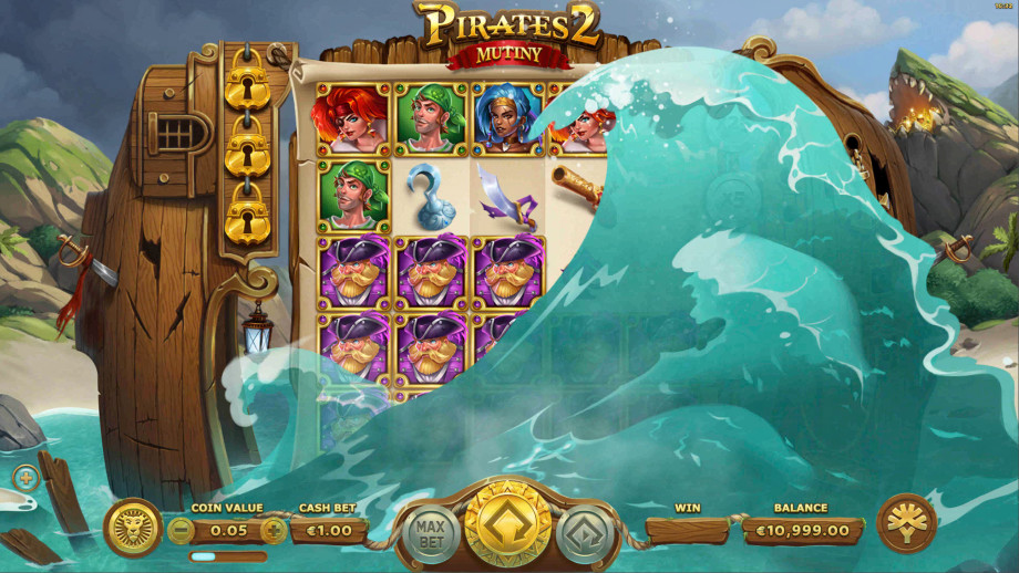 Pirates 2 Mutiny slot - Tsunami feature