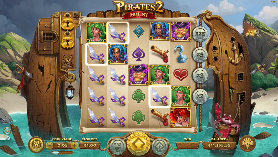 Pirates 2 Mutiny slot - base game