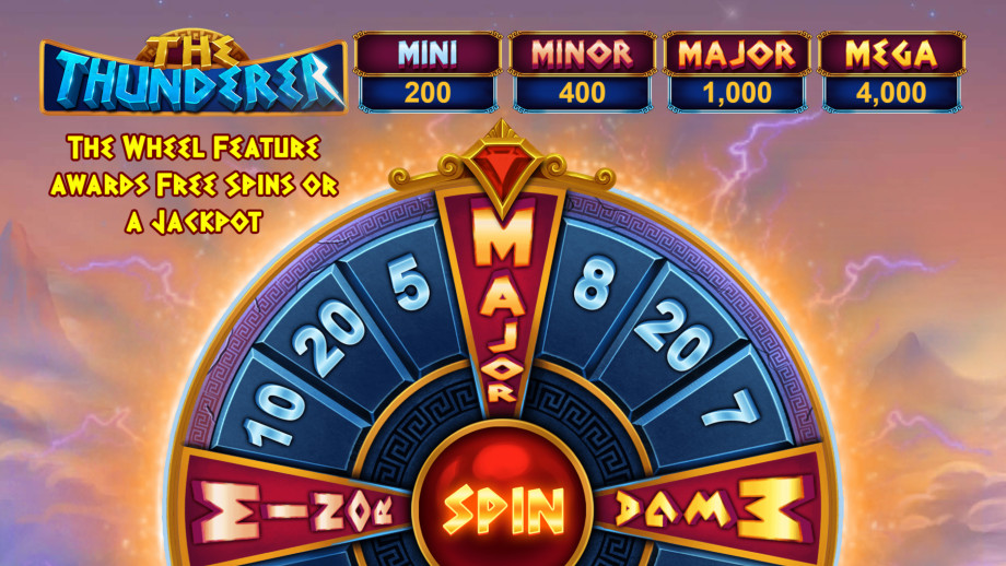 The Thunderer slot - Wheel feature