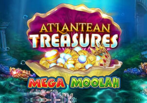 Atlantean Treasures: Mega Moolah slot logo