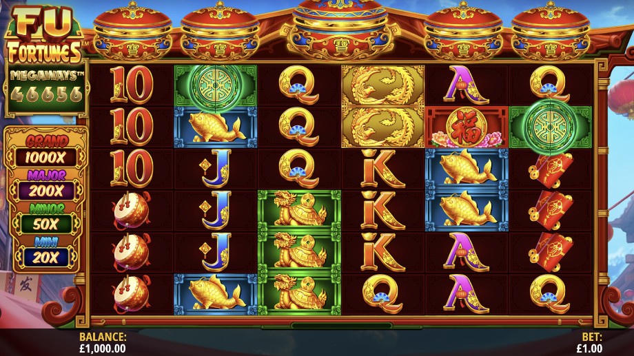 Fu Fortunes Megaways slot base game