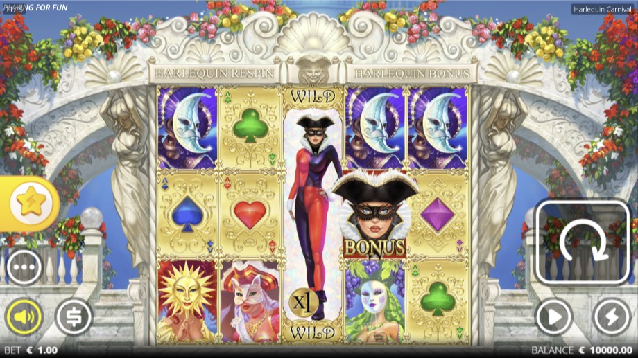 Harlequin Carnival slot - base game