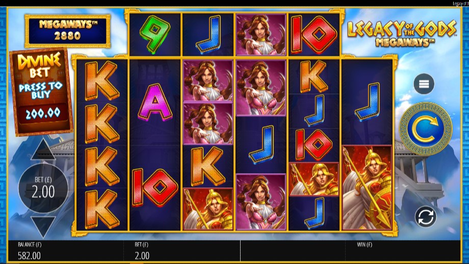 Legacy of the Gods Megaways slot - base game