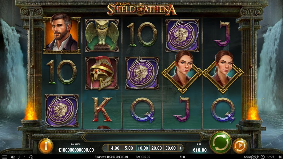 RIch Wilde and the Shield of Athena slot base game