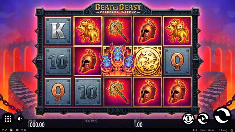 Beat the Beast Cerberus' Inferno slot base game