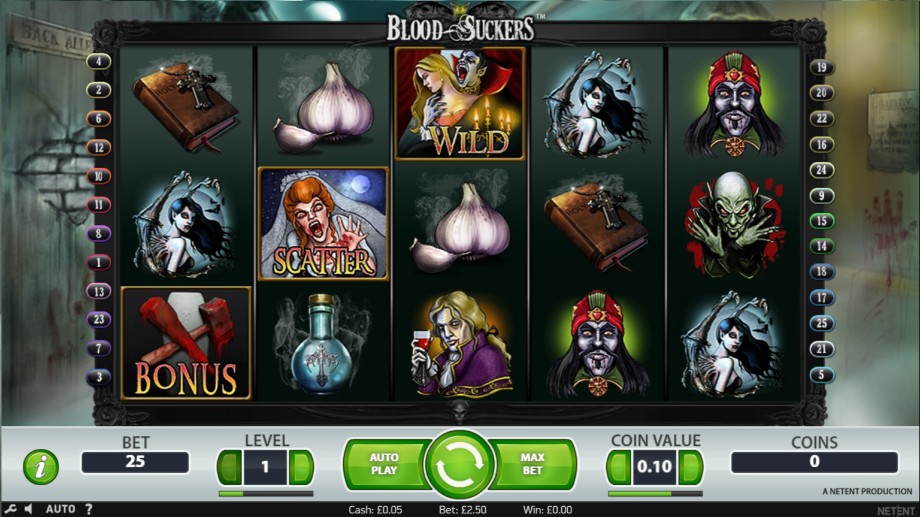 Blood Suckers slot base game