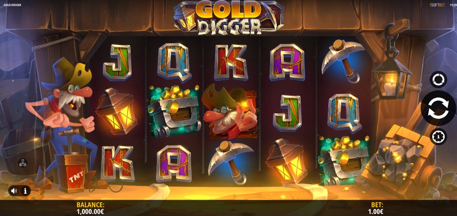 Gold Digger slot base game