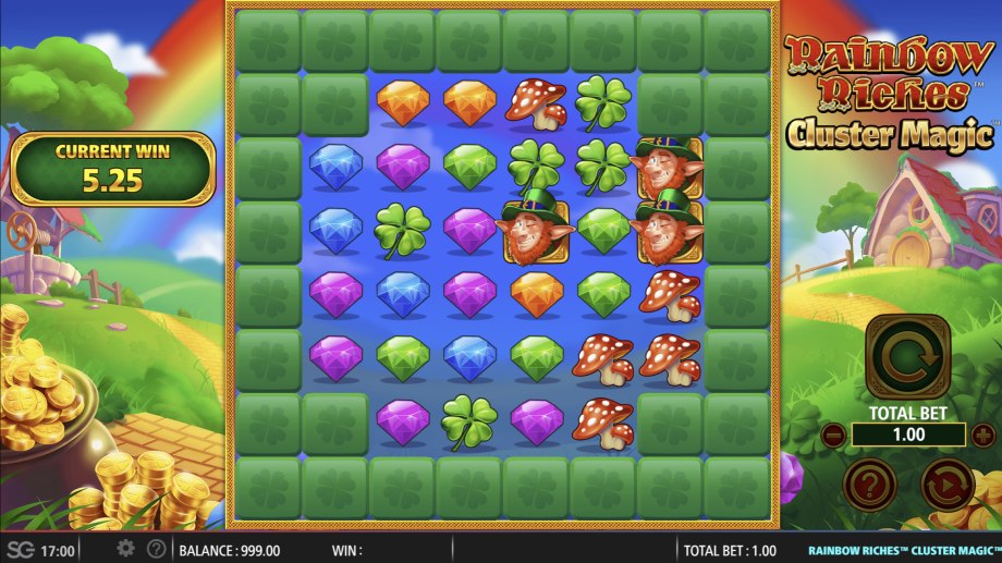 Rainbow Riches Cluster Magic slot base game