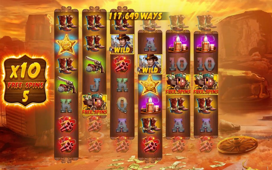 Wild West Zone slot Canyon Heist Free Spins Bonus feature
