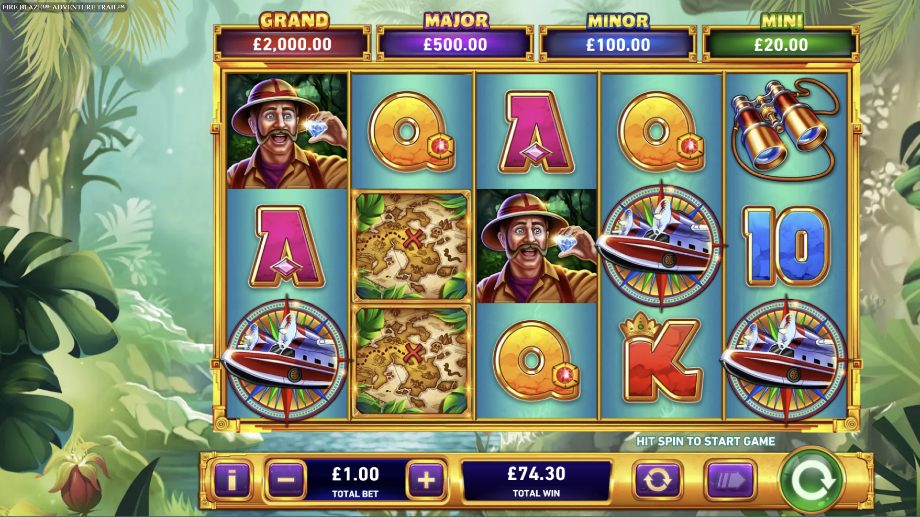 Adventure Trail Fire Blaze Jackpots slot base game