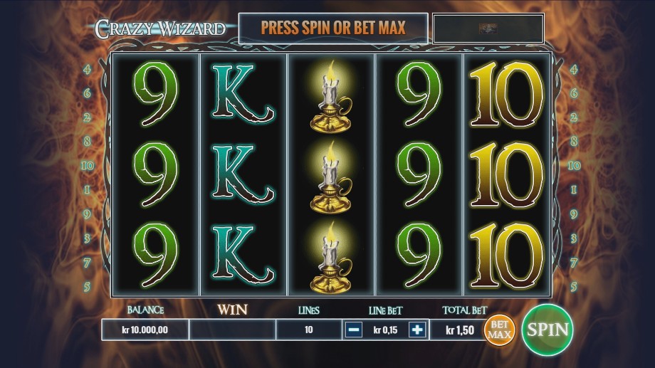 Crazy Wizard slot base game