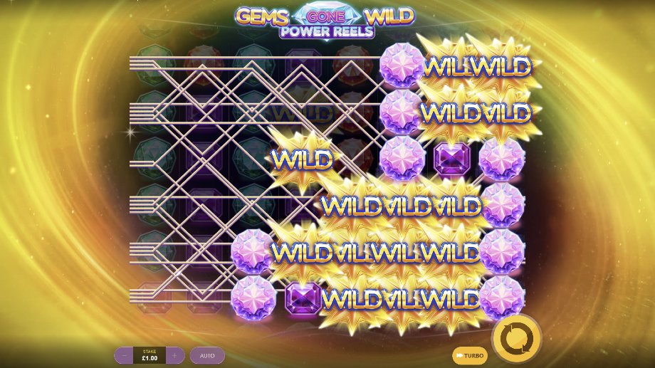 Gems Gone Wild Power Reels slot Super Wilds feature