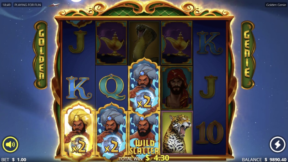 Golden Genie and the Walking Wilds slot Genie Parade feature