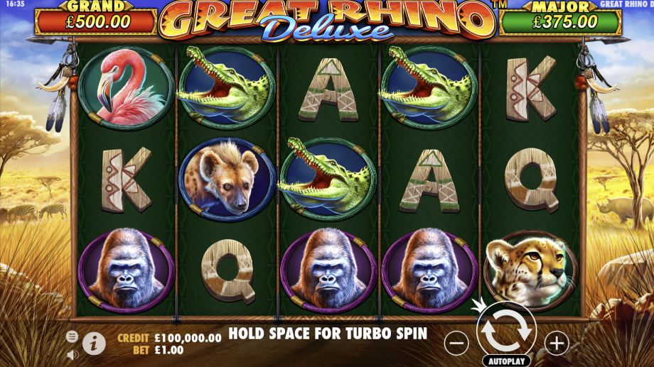 Great Rhino Deluxe slot base game