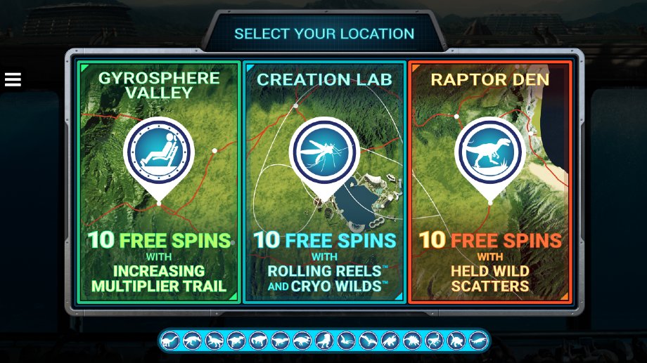 Jurassic World slot Free Spins feature