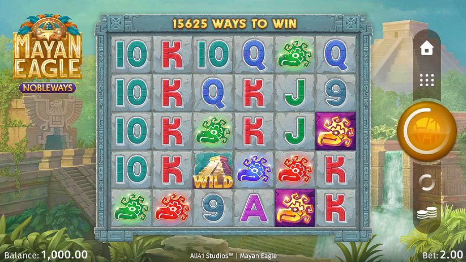 Mayan Eagle slot base game