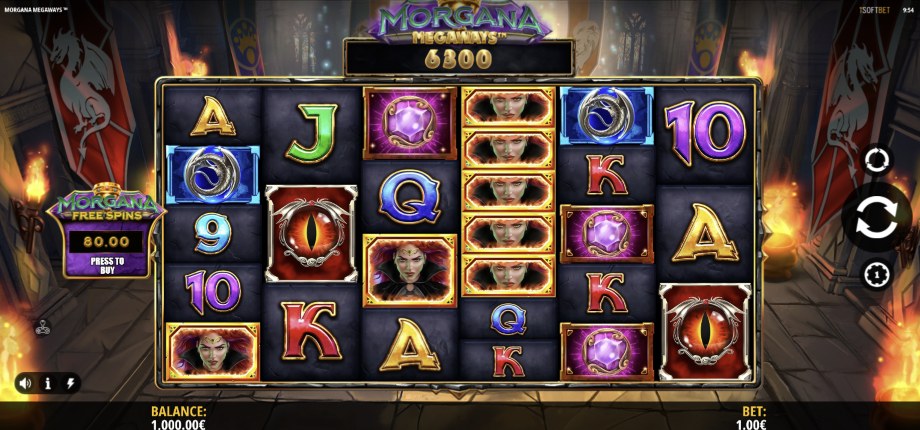Morgana Megaways slot base game
