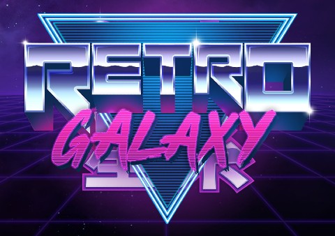 Retro Galaxy slot logo