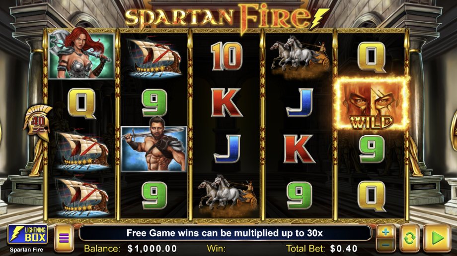 Spartan Fire slot base game