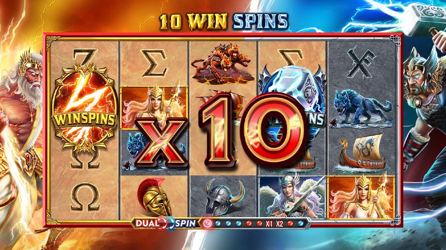 2 Gods Zeus vs Thor slot Win Spins feature