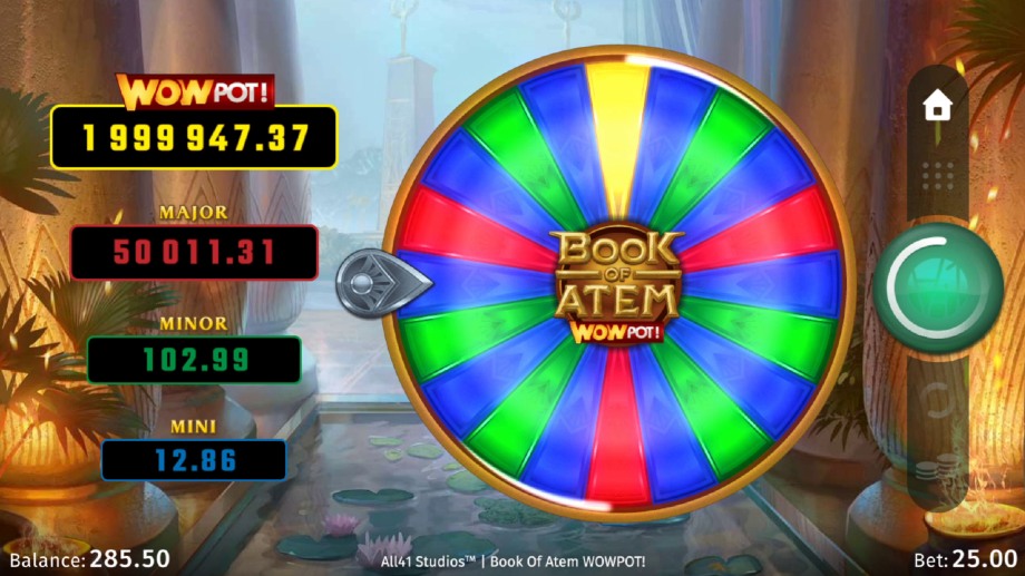 Book of Atem WowPot slot jackpots