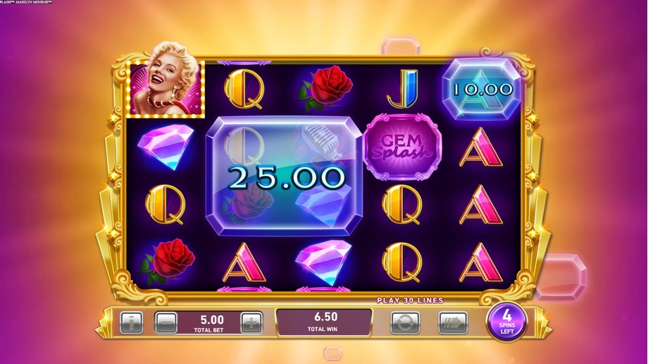 Gem Splash Marilyn Monroe slot Free Games feature