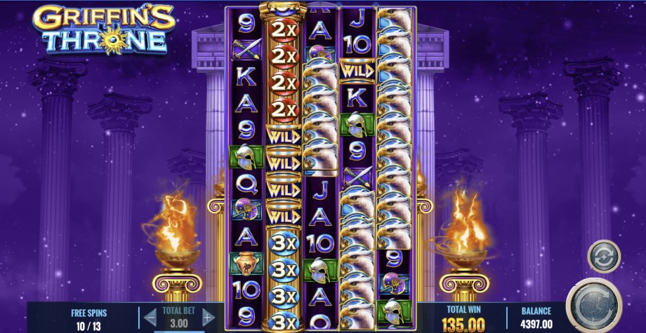 Griffin's Throne slot Free Spins Bonus feature